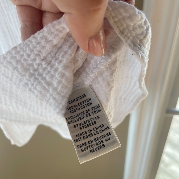 Max Studio White Cotton Top - Size Small - Picture 3 of 4